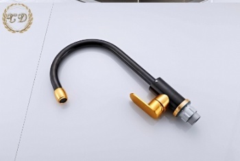 Aluminum Kitchen Faucet Black and Gold A-22