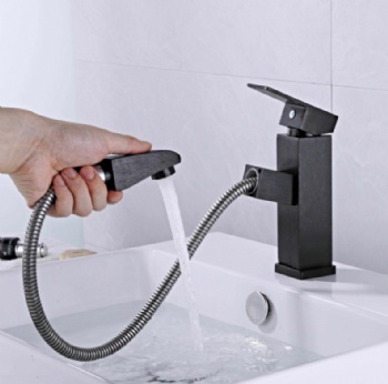 Black Aluminum Basin Mixer B-10