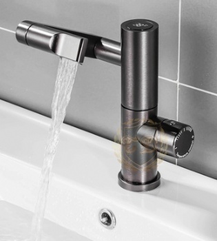 Gray Aluminum Basin Faucet B-66