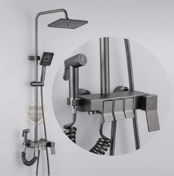 Aluminum Gray Shower Set C-25