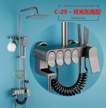 Gray Aluminum Shower Set C-29