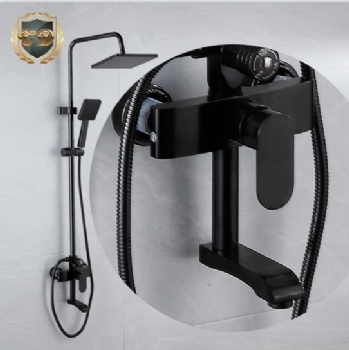 Black Aluminum Shower Set C-32