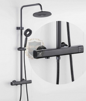 Black Aluminum Shower Set C-40