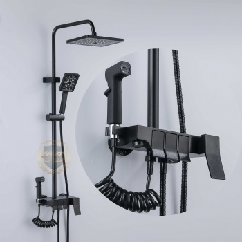 Aluminum Shower Set C-25 Black