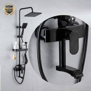 Aluminum Shower Set C-33 Black