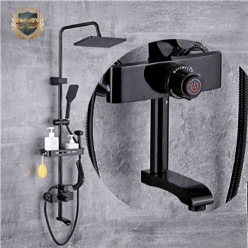 Aluminum Shower Set C-33 Black Thermostatic