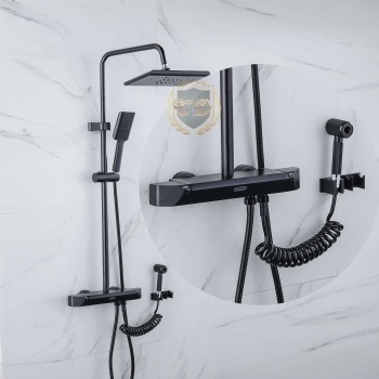 Aluminum Shower Set C-66 Black