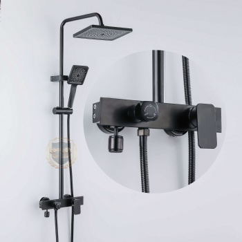 Aluminum Shower Set C-75 Black